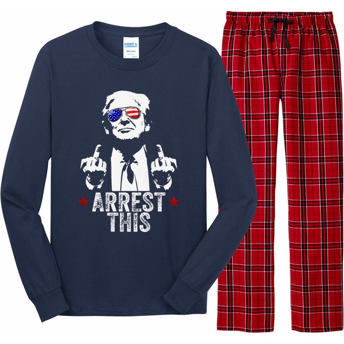 Trump Arrest ThisIM Voting For The Felon Long Sleeve Pajama Set