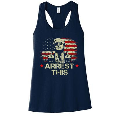 Trump Arrest This Funny Trump 2024 Front On The Back Women's Racerback Tank