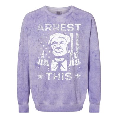 Trump Arrest This Fingers Colorblast Crewneck Sweatshirt