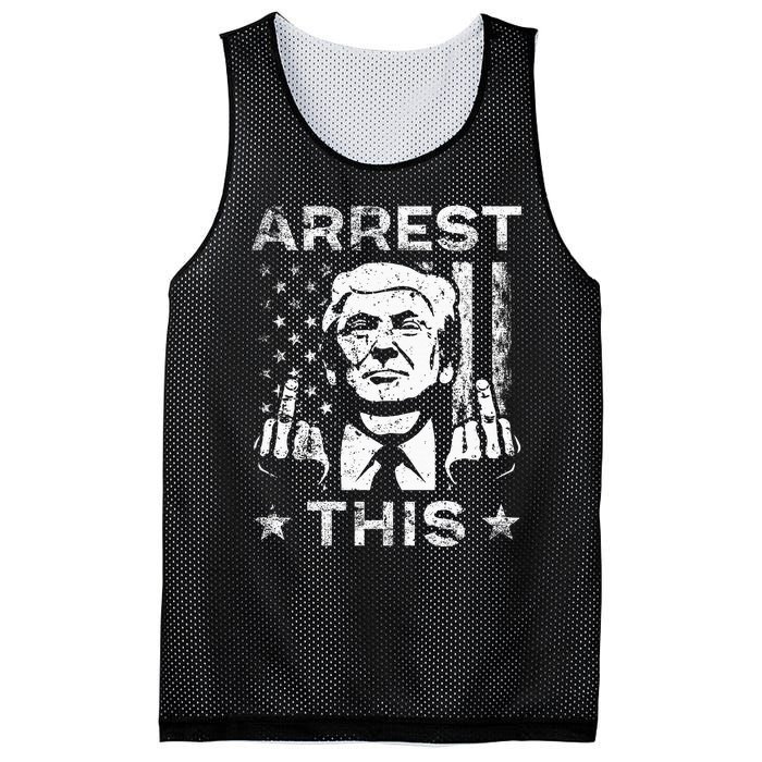 Trump Arrest This Fingers Mesh Reversible Basketball Jersey Tank