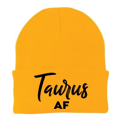 Taurus AF Taurus Astrology Zodiac Sign Taurus Birthday Knit Cap Winter Beanie