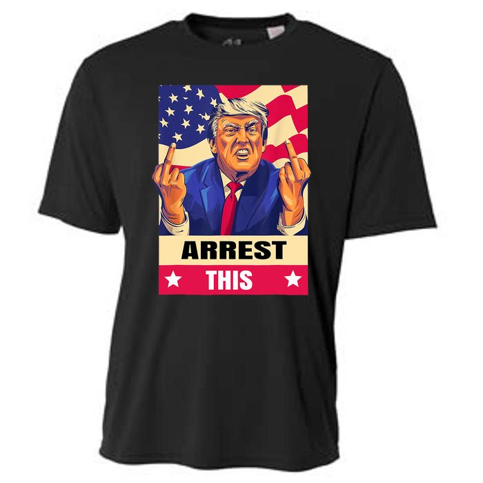 Trump Arrest This .Never Surrender. Fingers Pro Trump Cooling Performance Crew T-Shirt