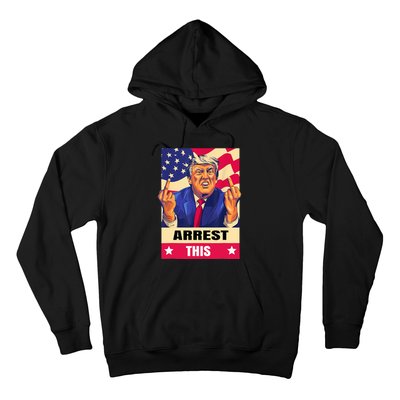 Trump Arrest This .Never Surrender. Fingers Pro Trump Hoodie