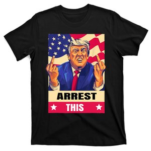 Trump Arrest This .Never Surrender. Fingers Pro Trump T-Shirt