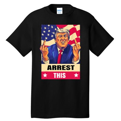 Trump Arrest This .Never Surrender. Fingers Pro Trump Tall T-Shirt