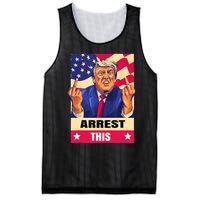 Trump Arrest This .Never Surrender. Fingers Pro Trump Mesh Reversible Basketball Jersey Tank