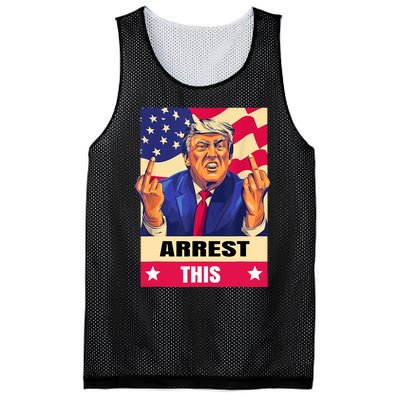 Trump Arrest This .Never Surrender. Fingers Pro Trump Mesh Reversible Basketball Jersey Tank