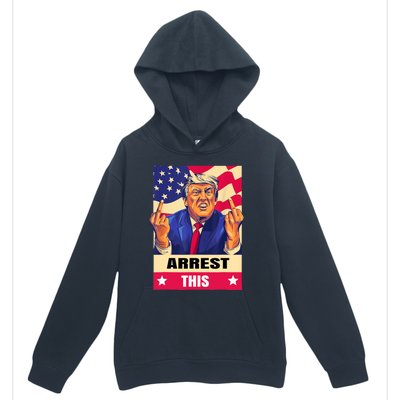 Trump Arrest This .Never Surrender. Fingers Pro Trump Urban Pullover Hoodie