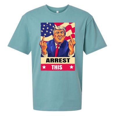 Trump Arrest This .Never Surrender. Fingers Pro Trump Sueded Cloud Jersey T-Shirt