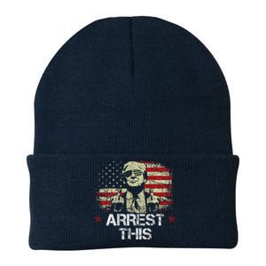 Trump Arrest This Funny Pro Trump 2024 Knit Cap Winter Beanie