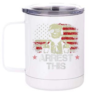 Trump Arrest This Funny Pro Trump 2024 12 oz Stainless Steel Tumbler Cup