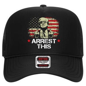 Trump Arrest This Funny Trump 2024 Convicted Felon High Crown Mesh Back Trucker Hat