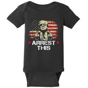 Trump Arrest This Funny Trump 2024 Convicted Felon Baby Bodysuit