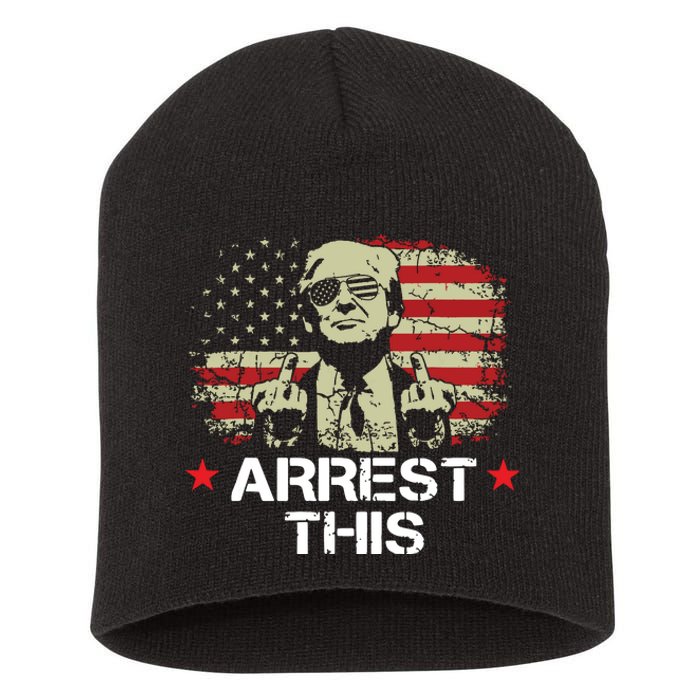 Trump Arrest This Funny Trump 2024 Convicted Felon Short Acrylic Beanie