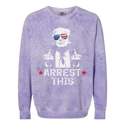 Trump Arrest This Gift Colorblast Crewneck Sweatshirt