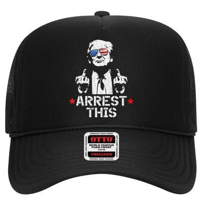 Trump Arrest This Gift High Crown Mesh Back Trucker Hat