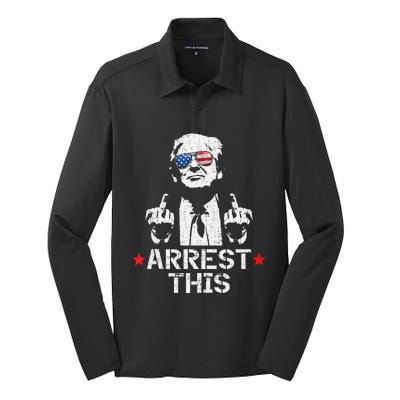 Trump Arrest This Gift Silk Touch Performance Long Sleeve Polo