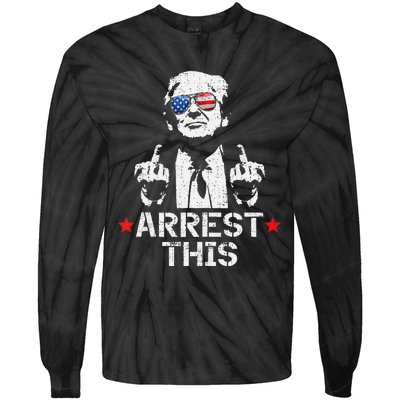 Trump Arrest This Gift Tie-Dye Long Sleeve Shirt