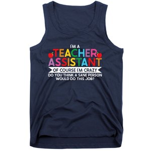 Teacher Assistant TeacherS Aide Paraprofessional Educator Tank Top