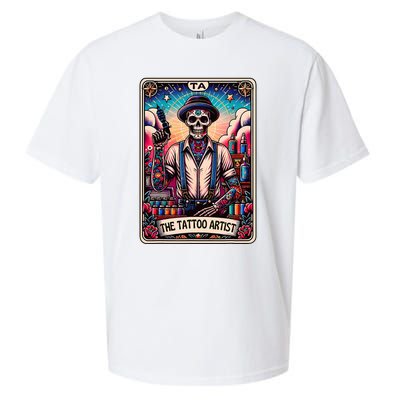 Tattoo Artist Tarot Card Skeleton Drawing Tattooist Tarot Sueded Cloud Jersey T-Shirt