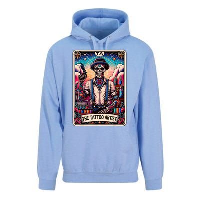 Tattoo Artist Tarot Card Skeleton Drawing Tattooist Tarot Unisex Surf Hoodie