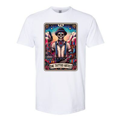 Tattoo Artist Tarot Card Skeleton Drawing Tattooist Tarot Softstyle CVC T-Shirt