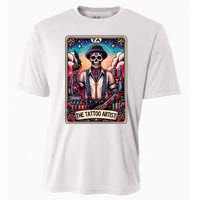 Tattoo Artist Tarot Card Skeleton Drawing Tattooist Tarot Cooling Performance Crew T-Shirt