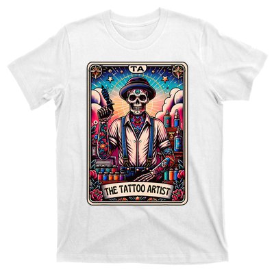 Tattoo Artist Tarot Card Skeleton Drawing Tattooist Tarot T-Shirt