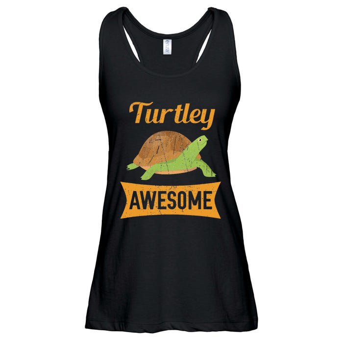 Turtley Awesome Turtle Ladies Essential Flowy Tank