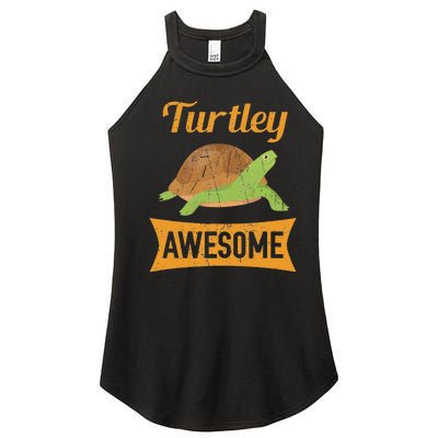 Turtley Awesome Turtle Women’s Perfect Tri Rocker Tank