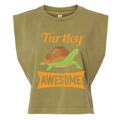 Turtley Awesome Turtle Garment-Dyed Women's Muscle Tee