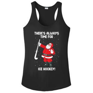 ThereS Always Time For Ice Hockey Santa Ice Hockey Lover Gift Ladies PosiCharge Competitor Racerback Tank