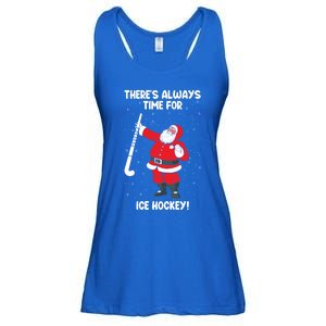 ThereS Always Time For Ice Hockey Santa Ice Hockey Lover Gift Ladies Essential Flowy Tank