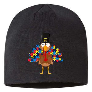 Turkeys Autism Thanksgiving Day Funny Gifts Boys Girls Sustainable Beanie