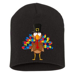 Turkeys Autism Thanksgiving Day Funny Gifts Boys Girls Short Acrylic Beanie