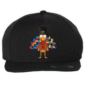 Turkeys Autism Thanksgiving Day Funny Gifts Boys Girls Wool Snapback Cap