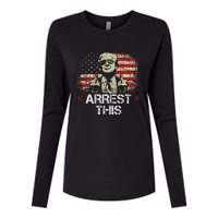 Trump Arrest This Funny Pro Trump 2024 Womens Cotton Relaxed Long Sleeve T-Shirt