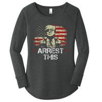 Trump Arrest This Funny Pro Trump 2024 Women's Perfect Tri Tunic Long Sleeve Shirt