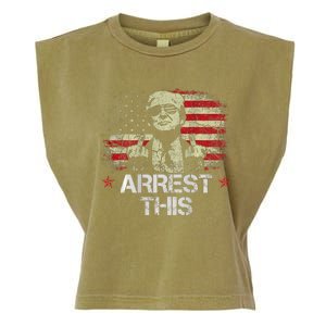 Trump Arrest This Funny Pro Trump 2024 Garment-Dyed Women's Muscle Tee