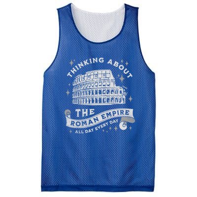 Thinking About The Ro Empire Funny Rome Meme Dad Joke Cool Gift Mesh Reversible Basketball Jersey Tank