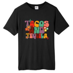 Tacos And Tequila Cinco De Mayo Groovy Mexican Drinking Tall Fusion ChromaSoft Performance T-Shirt