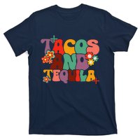 Tacos And Tequila Cinco De Mayo Groovy Mexican Drinking T-Shirt