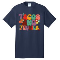 Tacos And Tequila Cinco De Mayo Groovy Mexican Drinking Tall T-Shirt