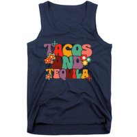 Tacos And Tequila Cinco De Mayo Groovy Mexican Drinking Tank Top