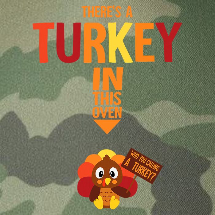 ThereS A Turkey In This Oven Pregnancy Thanksgiving Legacy Tie Dye Trucker Hat