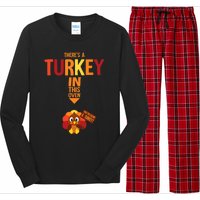 ThereS A Turkey In This Oven Pregnancy Thanksgiving Long Sleeve Pajama Set