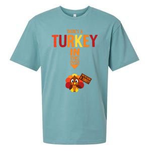 ThereS A Turkey In This Oven Pregnancy Thanksgiving Sueded Cloud Jersey T-Shirt