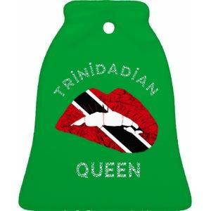 Trinidad And Tobago Trinidadian Queen Tobagonian Roots Ceramic Bell Ornament