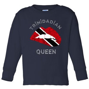 Trinidad And Tobago Trinidadian Queen Tobagonian Roots Toddler Long Sleeve Shirt