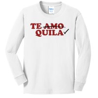 Te Amo Te Quila Funny Kids Long Sleeve Shirt